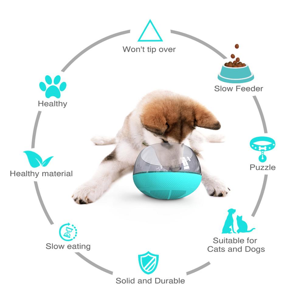 Slow Feeder Dog Bowl - Interactive Tumbler Puzzle