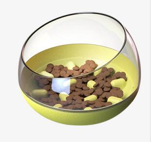 Slow Feeder Dog Bowl - Interactive Tumbler Puzzle