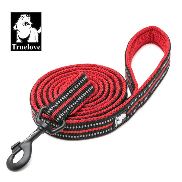 Truelove Mesh Padded Dog Lead Leash - Reflective Nylon 11 Colours - 200cm