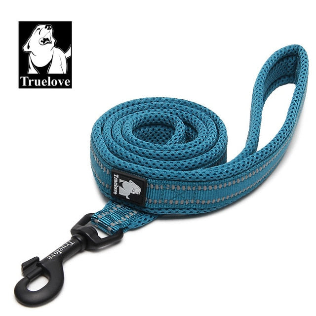 Truelove Mesh Padded Dog Lead Leash - Reflective Nylon 11 Colours - 200cm