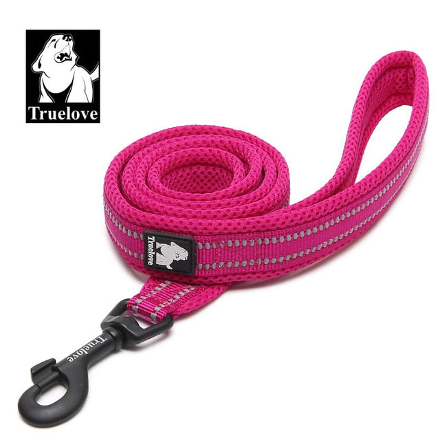 Truelove Mesh Padded Dog Lead Leash - Reflective Nylon 11 Colours - 200cm