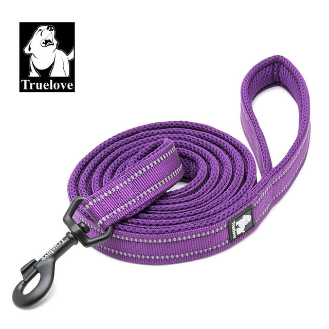 Truelove Mesh Padded Dog Lead Leash - Reflective Nylon 11 Colours - 200cm