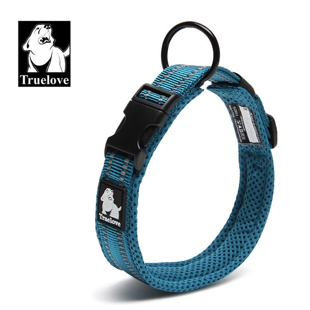 Truelove Adjustable Mesh Padded Dog Collar - 3M Reflective - 11 Colours