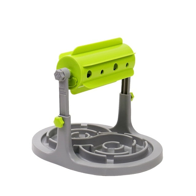 Slow Feeder with Interactive Puzzle Toy - Adjustable Height