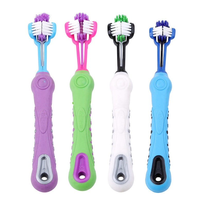 Three Sided Dog Toothbrush - Reduces Tartar and Bad Breath