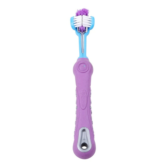 Three Sided Dog Toothbrush - Reduces Tartar and Bad Breath