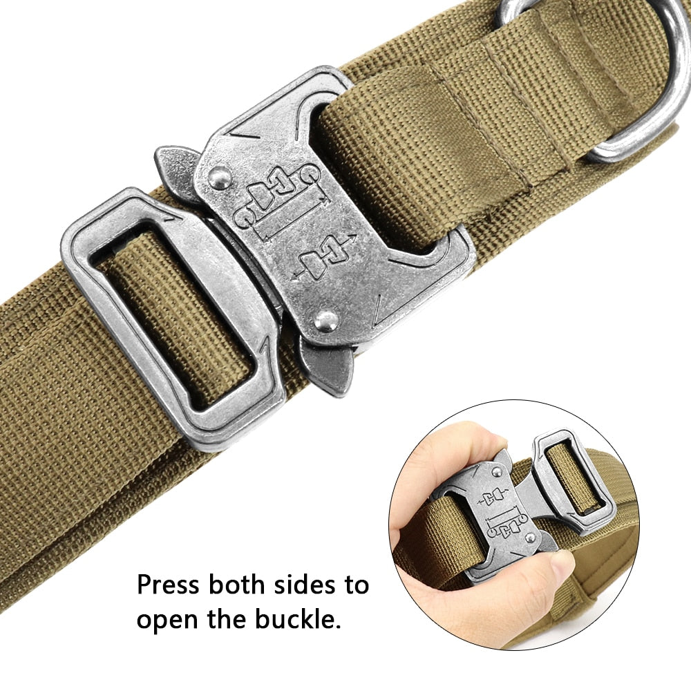 Military Tactical Dog Collar With Optional Matching 100cm Lead