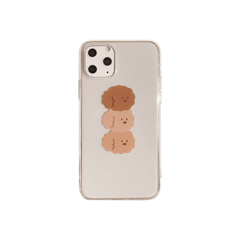 Simple Puppy Poodle Dog Phone Case For iPhone - Various Models